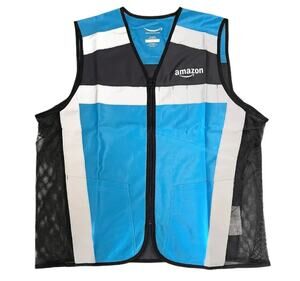 Amazon Flex High Visibility Reflective Safety Delivery Vest Blue XS/S